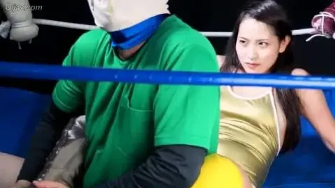 Asian Couple Wrestling in Ring