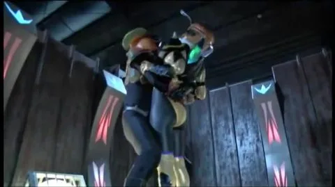 Asian Women in Futuristic Costumes Engage in Fights