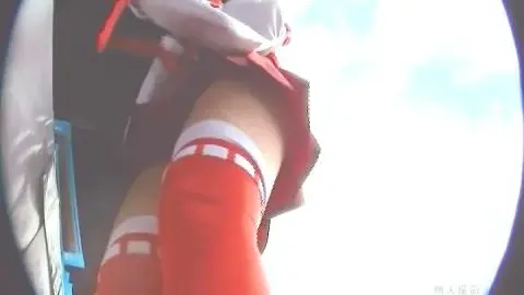 Asian teen in red dress outdoor sex