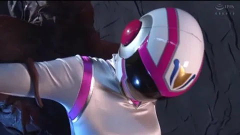 Asian Superheroine Fights Dark Creature