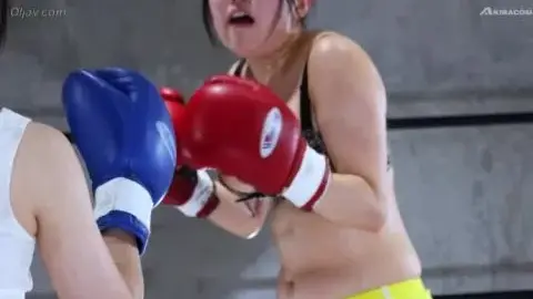 Asian Women Boxing in Sports Bras