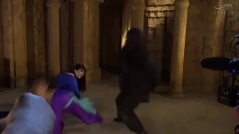 Asian Women Engage in Temple Fights and Seduction