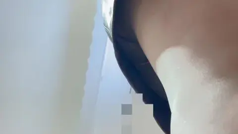 Asian Girl Lifting Skirt in Clothing Store