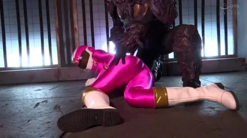 Asian Couple in Futuristic Bondage Scene