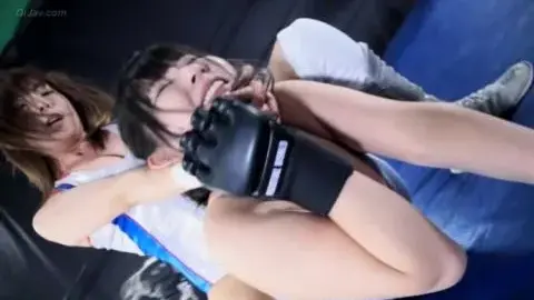 Asian Girls Wrestling in Ring