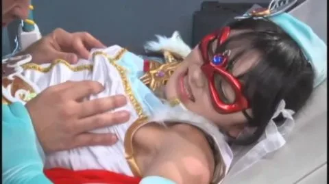 Asian Couple Kissing in Red Costume