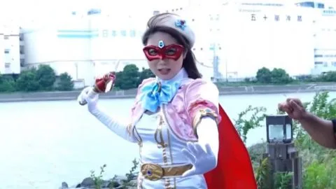 Asian Cosplay Girls Fighting Outdoor