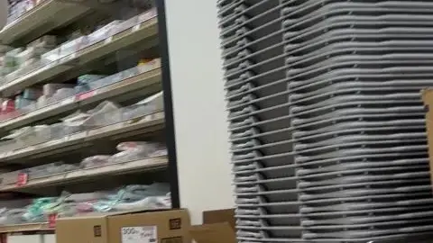 Asian Teen in Short Skirt at Store