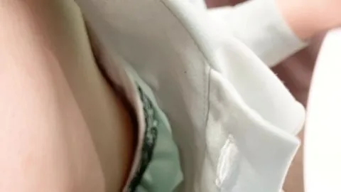 Girl Masturbating with Headphones On