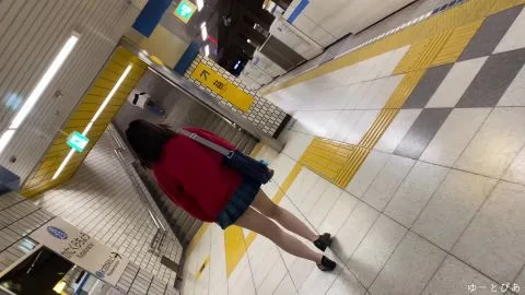 Asian Girl Upskirt on Escalator and Stairs