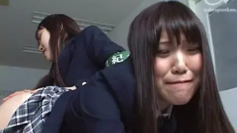 Asian Schoolgirls Spanking in Bedroom