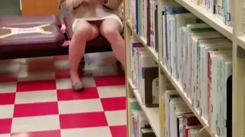 Asian Girl in Library and Train Scenes