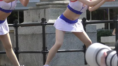 Asian Girls Dancing in White Outfits