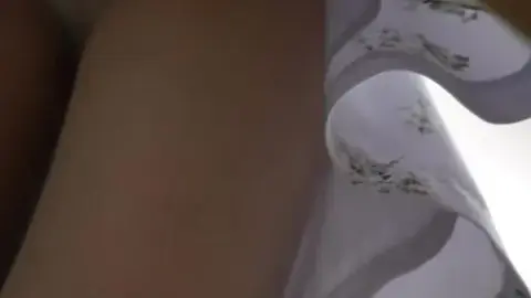 Woman in Striped Panties Close-up