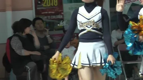 Asian Cheerleaders Outdoor Encounter