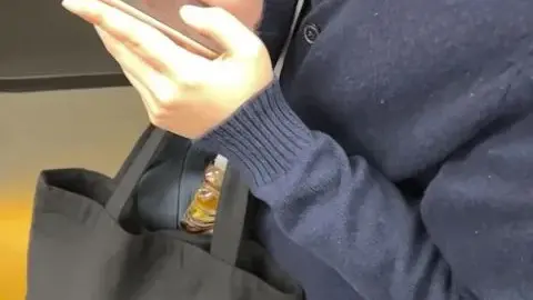 Asian Teen in Plaid Skirt Exposed in Public