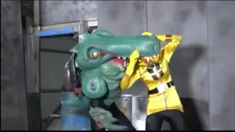 Asian Brunette in Industrial Setting