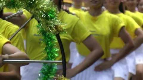 Asian Teens Dancing on Street