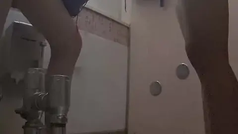Asian Girls Urinating in Bathroom POV