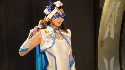 Asian Cosplay Duo in Costume Fantasy Scene