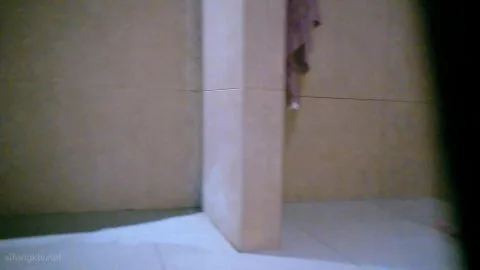 Asian Girls Shower and Dry Hair