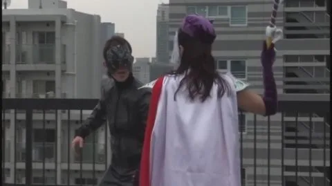 Asian Trio in Costume Engage in Intimate Encounter