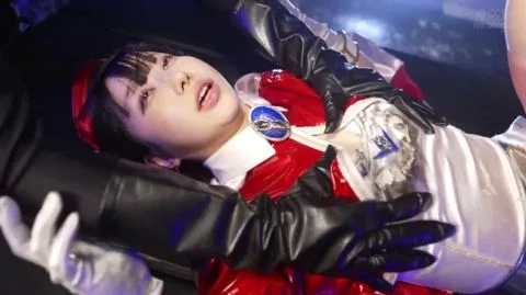 Asian Duo in Red and White Costumes Perform Intimate Scene