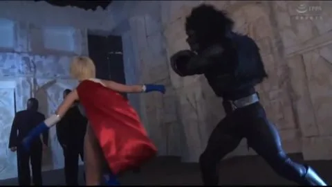 Asian Blonde Cosplay Fight and Restraint