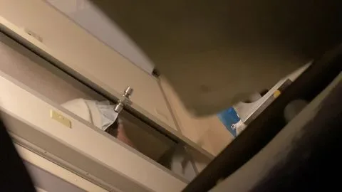 Brunette Babe Showering and Naked in Bathroom