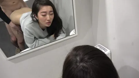 Asian Couple Intimate Bathroom Encounter