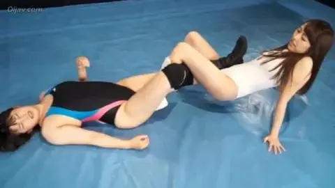 Wrestling Match Between Two Brunettes