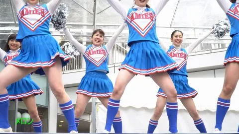Asian Cheerleaders in Uniform