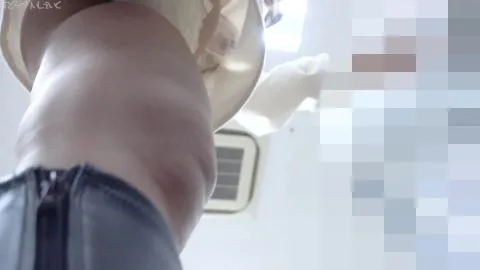 Blonde in White Shirt and Black Underwear