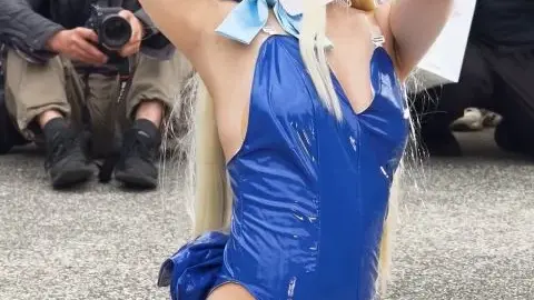 Asian Blonde Cosplay Outdoor