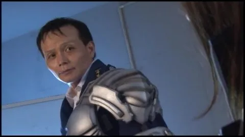 Futuristic Costume Roleplay with Metallic Armor