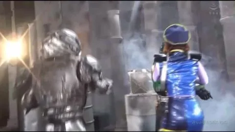 Asian woman in blue uniform industrial sex scene