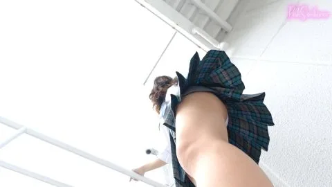 Lifting Skirt to Reveal Underwear