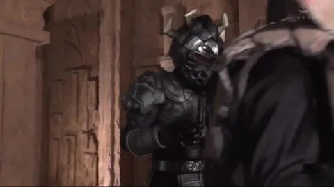 Asian Couple in Ancient Temple Costume Scene