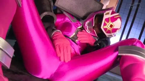 Asian in Pink Power Ranger Costume