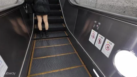 Asian Girls in Subway Station Encounter