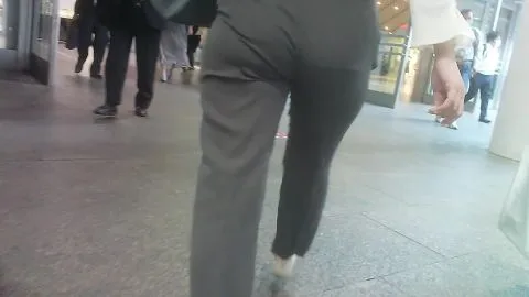 Asian Girl Walking Indoors