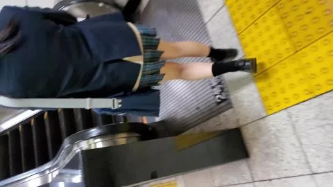 Asian Teen in Plaid Skirt