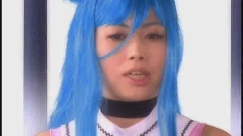 Asian Blue-Haired Babe in Sailor Outfit