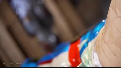 Asian Mature Male in Costume Bondage