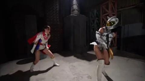 Asian Performers in Futuristic Armor Engage in Confrontation