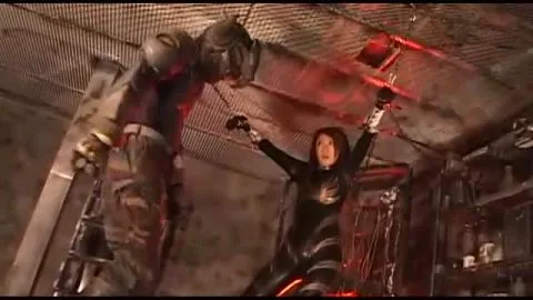 Asian Lesbians in Leather Restrained in Industrial Setting