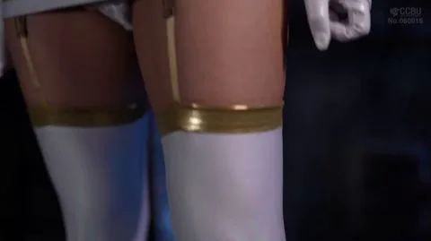 Asian woman solo sex on black leather couch