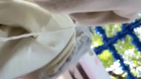 Asian Girls in Fishnet Stockings Outdoors