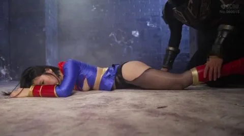 Asian Superhero Costume Sex in Dark Room