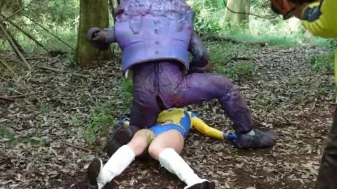 Asian Couple in Costumes Outdoor Encounter